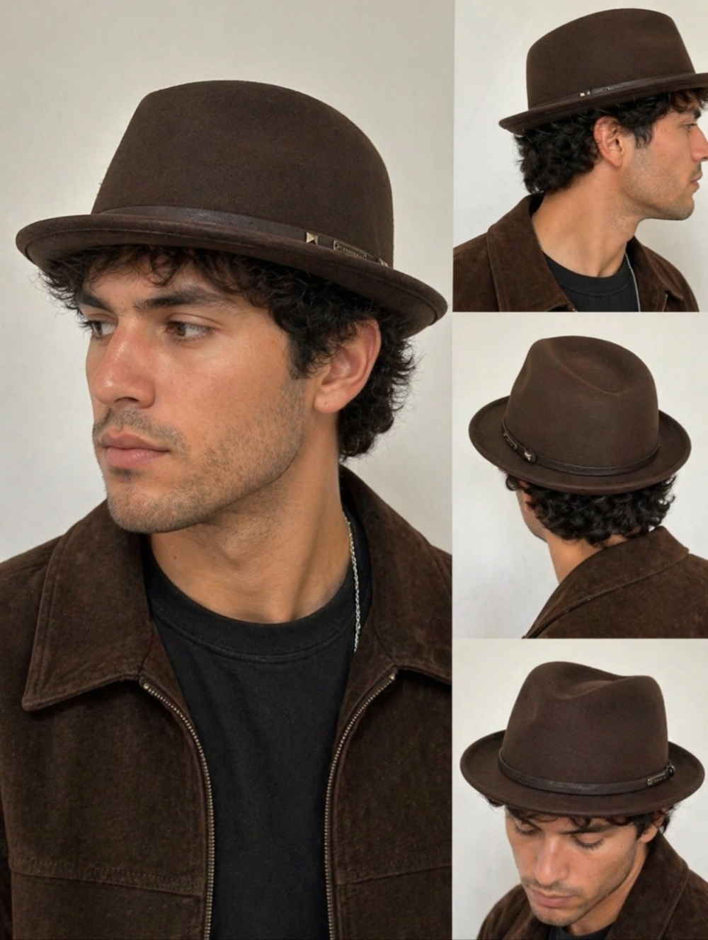 🤎 PAMOA 100% Wool Fedora Hat – Size M (New with Tags) 🤎